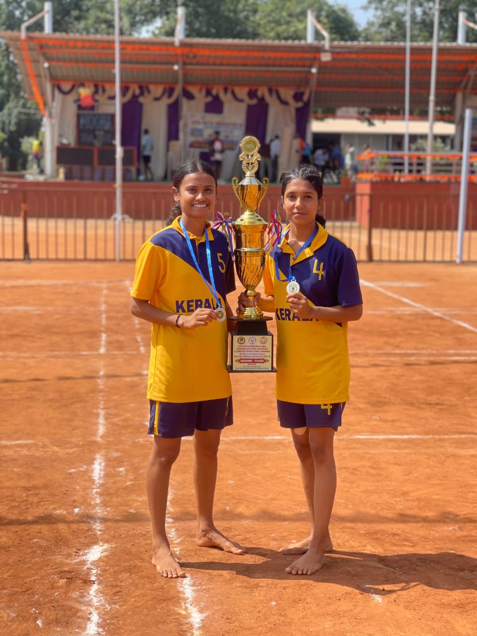 Kerala Atya Patya Team Secured SECOND position in the 34th women Senior Atya Patya National Champion